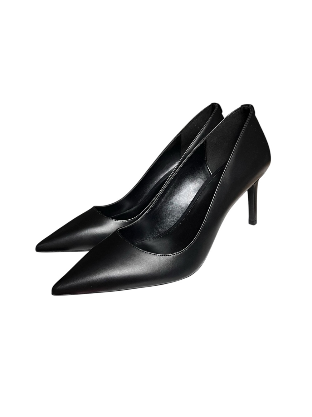 🌻NEW w/box Michael Kors Alina Flex Pump Black Leather Pointed Toe Stiletto 9.5